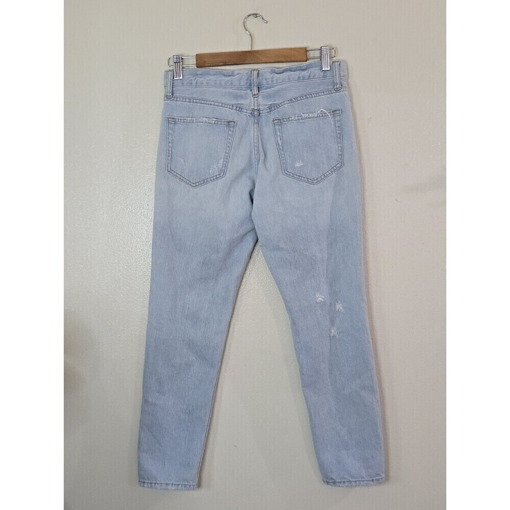 Lowrys Farm Japanese Denim Jeans Light Wash Distressed Straight Crop Medium - Picture 7 of 13